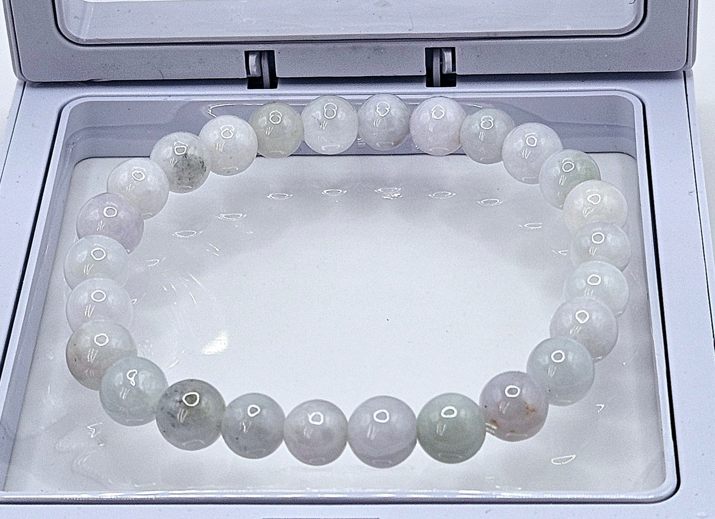 Icey Burmese Jadeite 8mm Bead Bracelet - Stone of Heaven