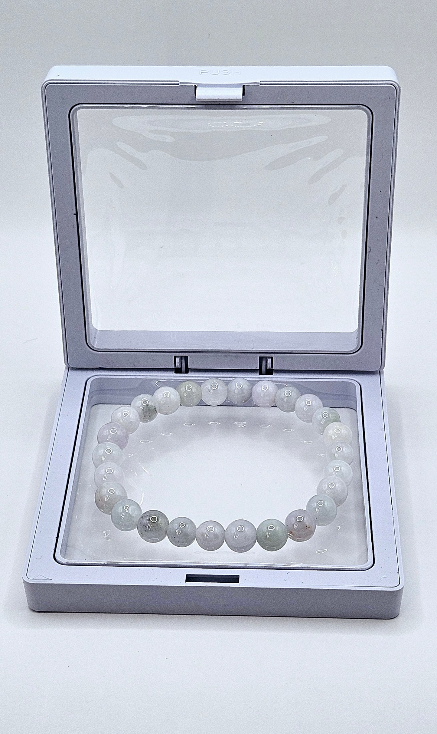 Icey Burmese Jadeite 8mm Bead Bracelet - Stone of Heaven