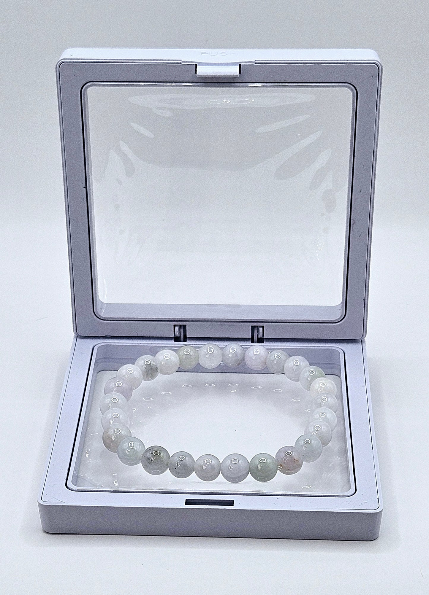 Icey Burmese Jadeite 8mm Bead Bracelet - Stone of Heaven